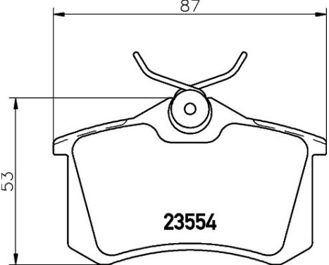 Kit de plaquettes de frein, frein à disque 8DB 355 018-111 Hella