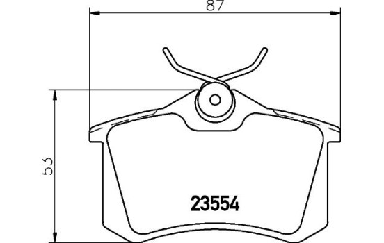 Kit de plaquettes de frein, frein à disque 8DB 355 018-111 Hella