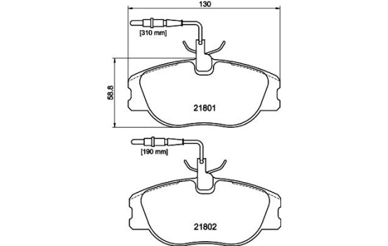 Kit de plaquettes de frein, frein à disque 8DB 355 018-171 Hella, Image 7
