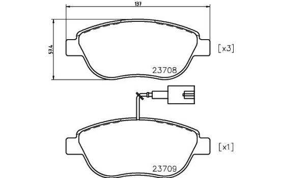 Kit de plaquettes de frein, frein à disque 8DB 355 018-831 Hella, Image 7