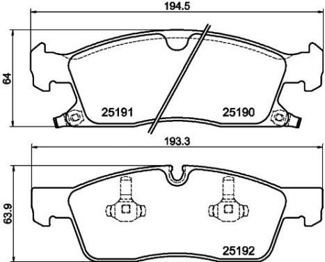 Kit de plaquettes de frein, frein à disque 8DB 355 019-551 Hella Pagid GmbH, Image 4