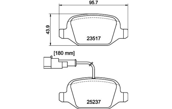 Kit de plaquettes de frein, frein à disque 8DB 355 019-961 Hella, Image 7