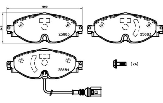 Kit de plaquettes de frein, frein à disque 8DB 355 020-191 Hella, Image 7