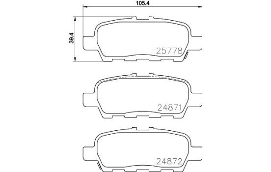 Kit de plaquettes de frein, frein à disque 8DB 355 020-401 Hella, Image 7