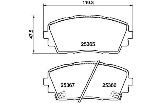 Kit de plaquettes de frein, frein à disque 8DB 355 020-611 Hella, Image 4