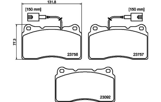 Kit de plaquettes de frein, frein à disque 8DB 355 021-151 Hella, Image 4