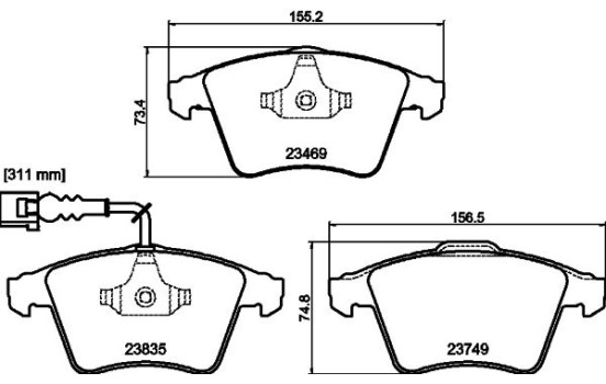 Kit de plaquettes de frein, frein à disque 8DB 355 021-221 Hella, Image 7