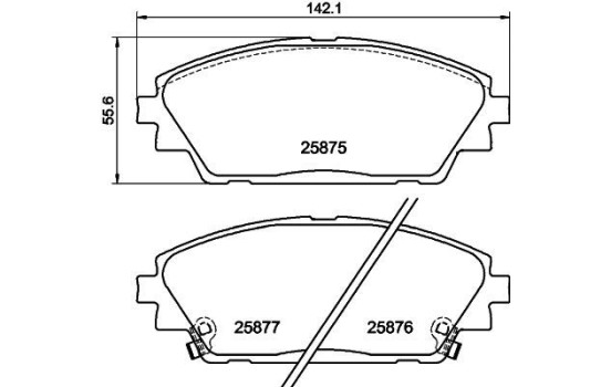 Kit de plaquettes de frein, frein à disque 8DB 355 021-421 Hella