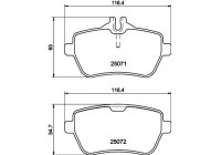 Kit de plaquettes de frein, frein à disque 8DB 355 021-511 Hella