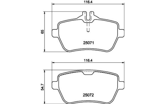 Kit de plaquettes de frein, frein à disque 8DB 355 021-511 Hella