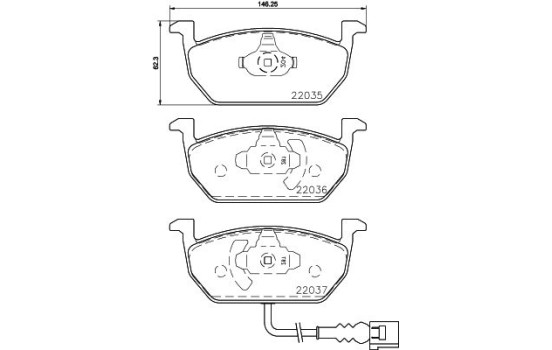 Kit de plaquettes de frein, frein à disque 8DB 355 021-951 Hella, Image 4