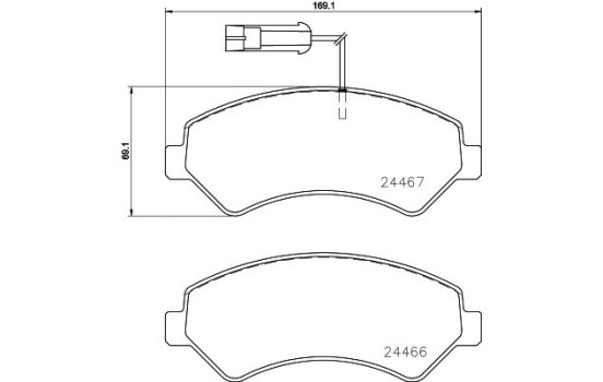 Kit de plaquettes de frein, frein à disque 8DB 355 023-011 Hella, Image 4