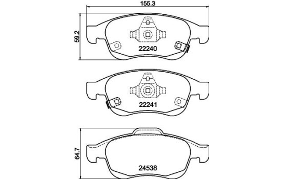 Kit de plaquettes de frein, frein à disque 8DB 355 023-251 Hella, Image 4