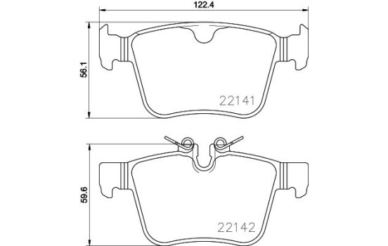 Kit de plaquettes de frein, frein à disque 8DB 355 023-361 Hella, Image 4