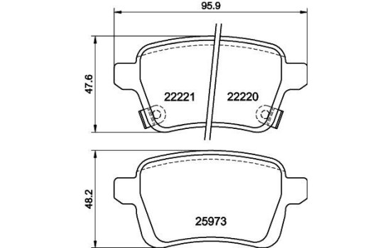 Kit de plaquettes de frein, frein à disque 8DB 355 024-651 Hella, Image 4