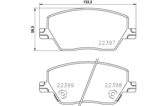 Kit de plaquettes de frein, frein à disque 8DB 355 025-111 Hella, Image 4