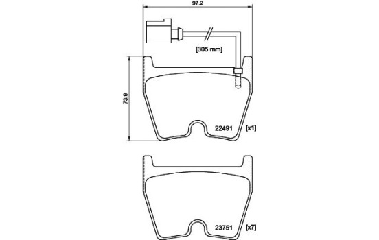Kit de plaquettes de frein, frein à disque 8DB 355 025-171 Hella, Image 4