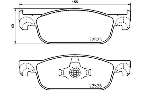 Kit de plaquettes de frein, frein à disque 8DB 355 025-471 Hella, Image 4