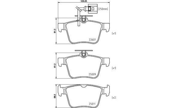 Kit de plaquettes de frein, frein à disque 8DB 355 025-661 Hella, Image 4