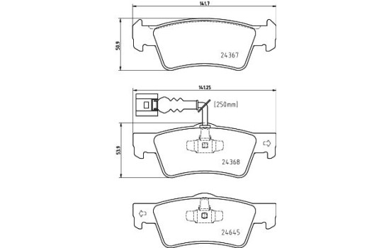 Kit de plaquettes de frein, frein à disque 8DB 355 025-761 Hella