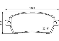Kit de plaquettes de frein, frein à disque 8DB 355 031-721 Hella