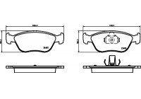 Kit de plaquettes de frein, frein à disque 8DB 355 032-971 Hella