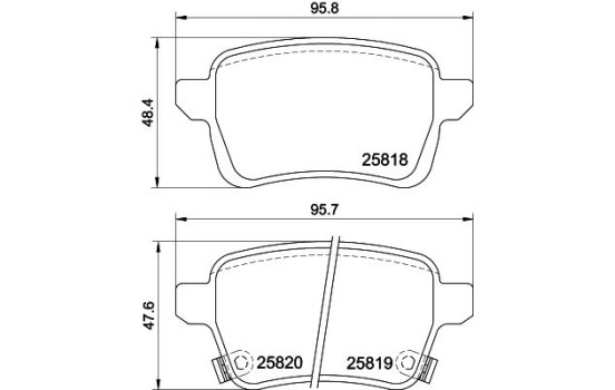 Kit de plaquettes de frein, frein à disque 8DB 355 036-431 Hella