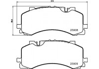 Kit de plaquettes de frein, frein à disque 8DB 355 036-471 Hella