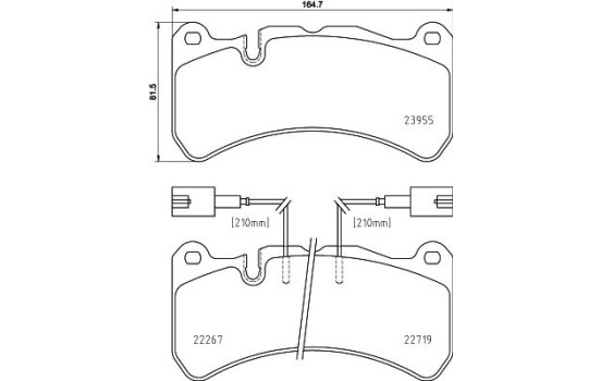 Kit de plaquettes de frein, frein à disque 8DB 355 036-481 Hella