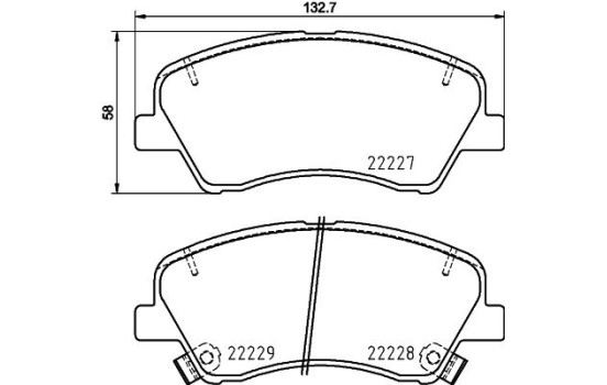 Kit de plaquettes de frein, frein à disque 8DB 355 036-501 Hella, Image 4