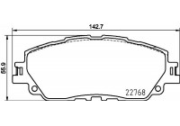 Kit de plaquettes de frein, frein à disque 8DB 355 036-511 Hella