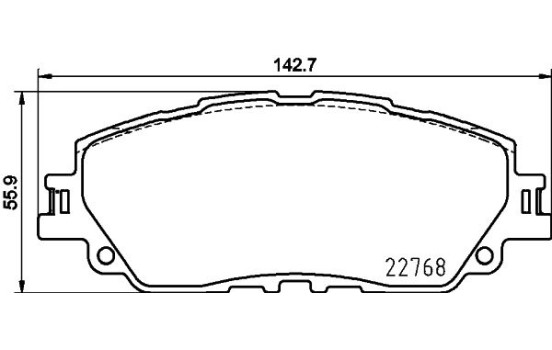 Kit de plaquettes de frein, frein à disque 8DB 355 036-511 Hella