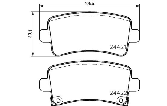 Kit de plaquettes de frein, frein à disque 8DB 355 037-651 Hella, Image 4