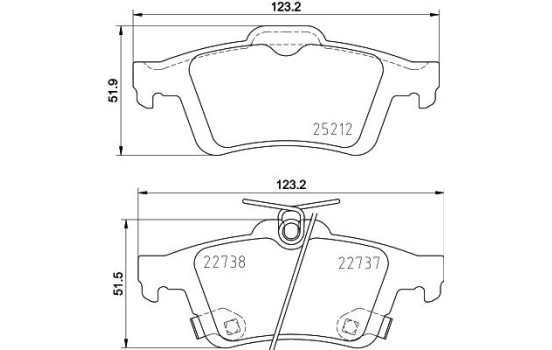 Kit de plaquettes de frein, frein à disque 8DB 355 037-661 Hella