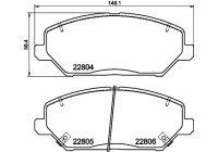 Kit de plaquettes de frein, frein à disque 8DB 355 037-881 Hella