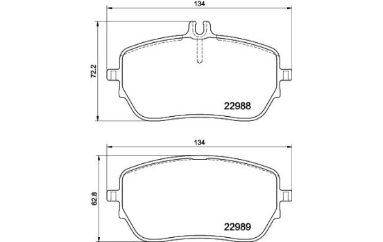 Kit de plaquettes de frein, frein à disque 8DB 355 037-961 Hella