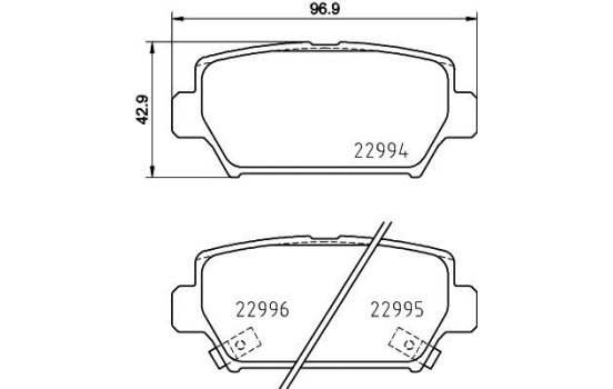 Kit de plaquettes de frein, frein à disque 8DB 355 039-401 Hella