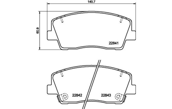 Kit de plaquettes de frein, frein à disque 8DB 355 039-921 Hella