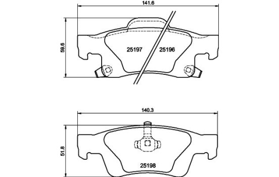 Kit de plaquettes de frein, frein à disque 8DB 355 040-031 Hella, Image 4
