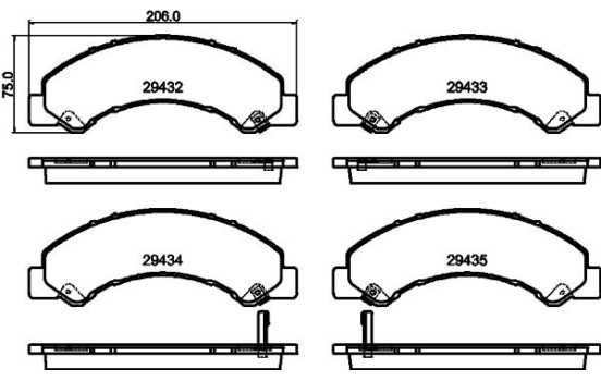Kit de plaquettes de frein, frein à disque 8DB 355 040-441 Hella