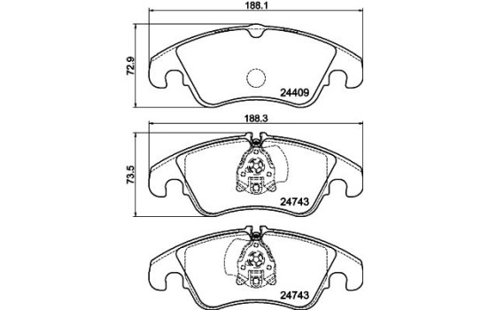 Kit de plaquettes de frein, frein à disque 8DB 355 040-621 Hella, Image 4