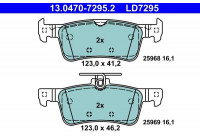 Kit de plaquettes de frein, frein à disque ATE Ceramic 13.0470-7295.2