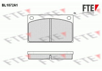 Kit de plaquettes de frein, frein à disque BL1072A1 FTE