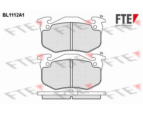 Kit de plaquettes de frein, frein à disque BL1112A1 FTE