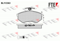 Kit de plaquettes de frein, frein à disque BL1123A3 FTE