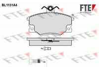 Kit de plaquettes de frein, frein à disque BL1151A4 FTE