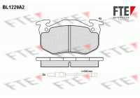 Kit de plaquettes de frein, frein à disque BL1229A2 FTE