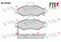 Kit de plaquettes de frein, frein à disque BL1255A2 FTE