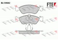 Kit de plaquettes de frein, frein à disque BL1260A2 FTE