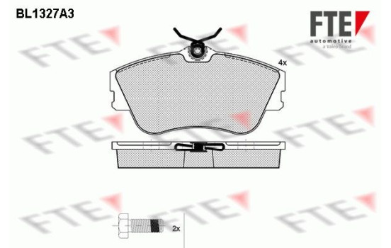 Kit de plaquettes de frein, frein à disque BL1327A3 FTE